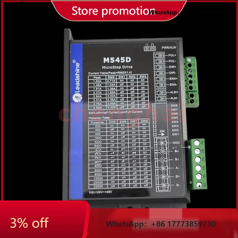 

CHKJ-2025NEWLEADSHINE M545D MicroSTEP Drive Motor Controller For Stepper Motors