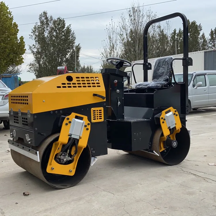 1.5 ton double steel roller, wheel width 800 full hydraulic compactor