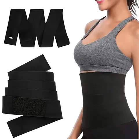 Cinta Pós-Parto Preta Com Compressão Abdominal e Suporte Lombar Leve para Uso Diário Confortável