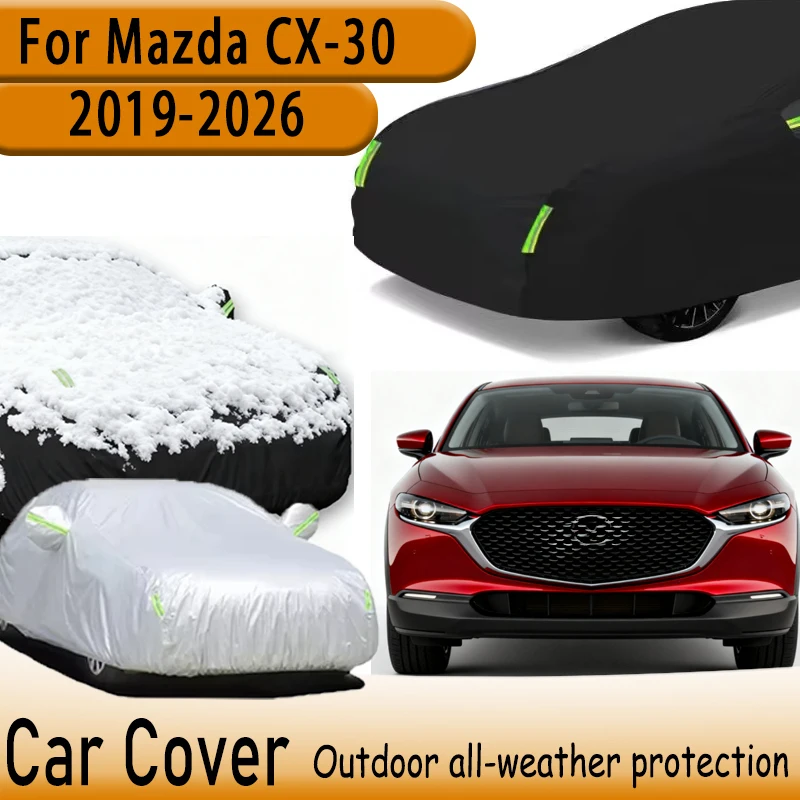 

For Mazda CX-30 2019-2026 All-Weather Car Cover Waterproof Summer Sun Shade Anti-UV Winter Rain Snow Prevent Cover