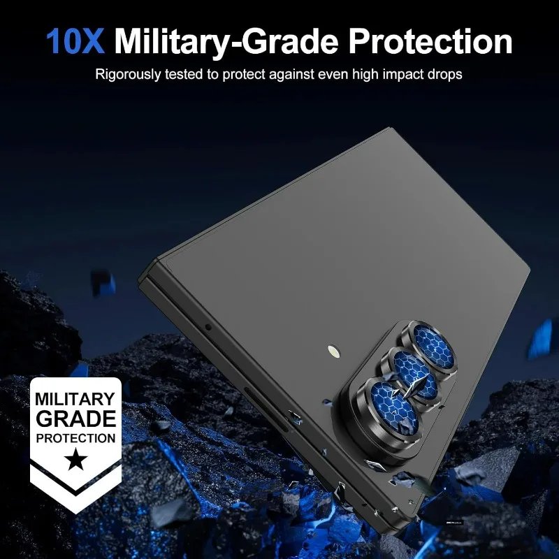 Osłona obiektywu aparatu do Samsung Galaxy Z Fold 7, indywidualny metalowy pierścień, szkło hartowane, folia HD do Z Fold7