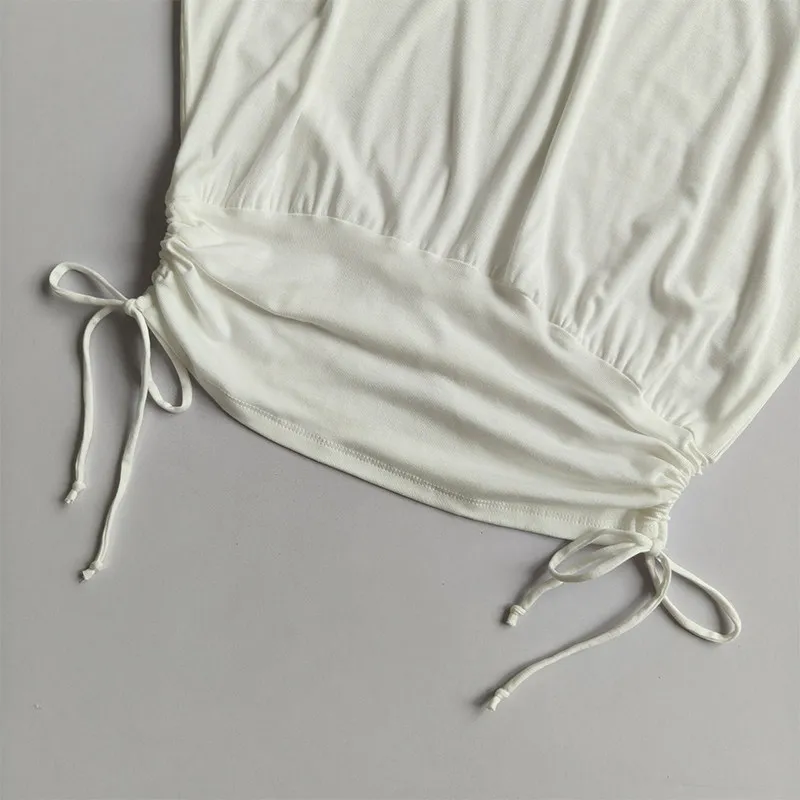 Sommerliches Yoga-T-Shirt mit V-Ausschnitt für Damen, aus Baumwolle, locker geschnitten, figurformend, weich, Sport-T-Shirt, kurzärmeliges Pilates-Shirt, lässiges Fitness-Oberteil. – Detail 12