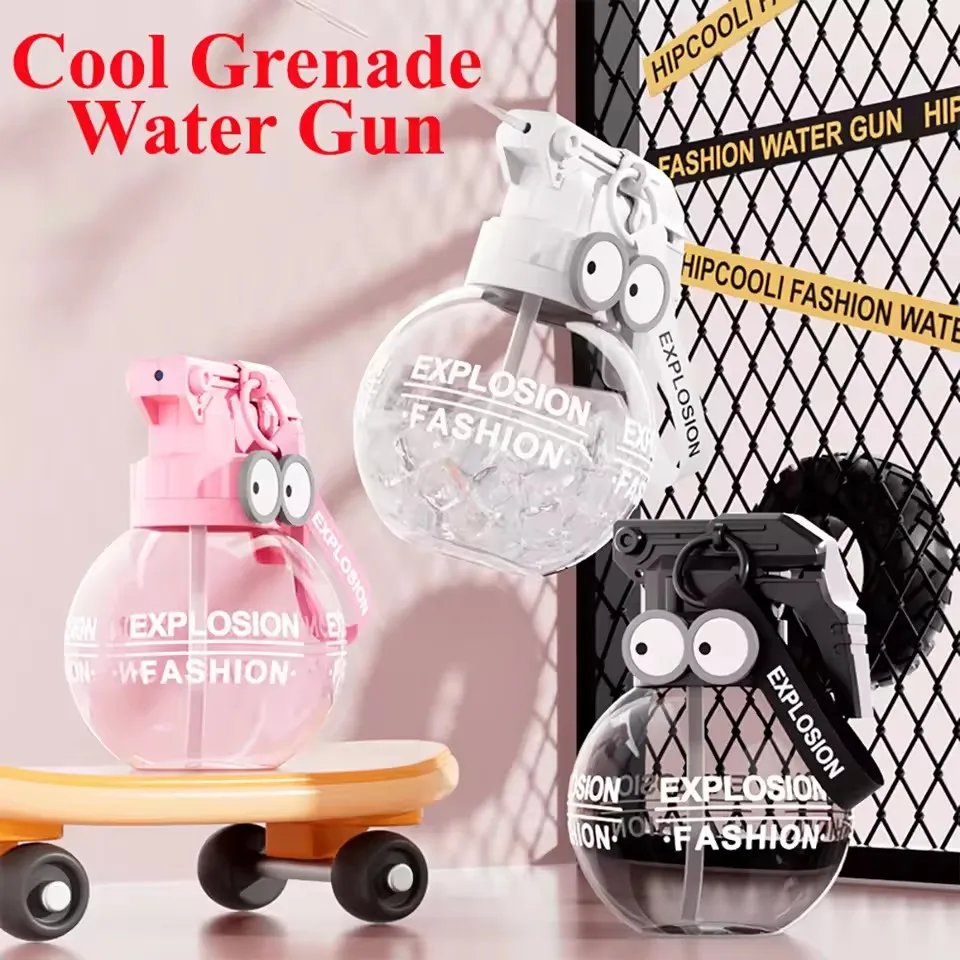 Mini Water Gun Kids Outdoor Summer Water Battle Toys for Water Fights Fun Grenade Water Gun Cartoon Water Play Toy