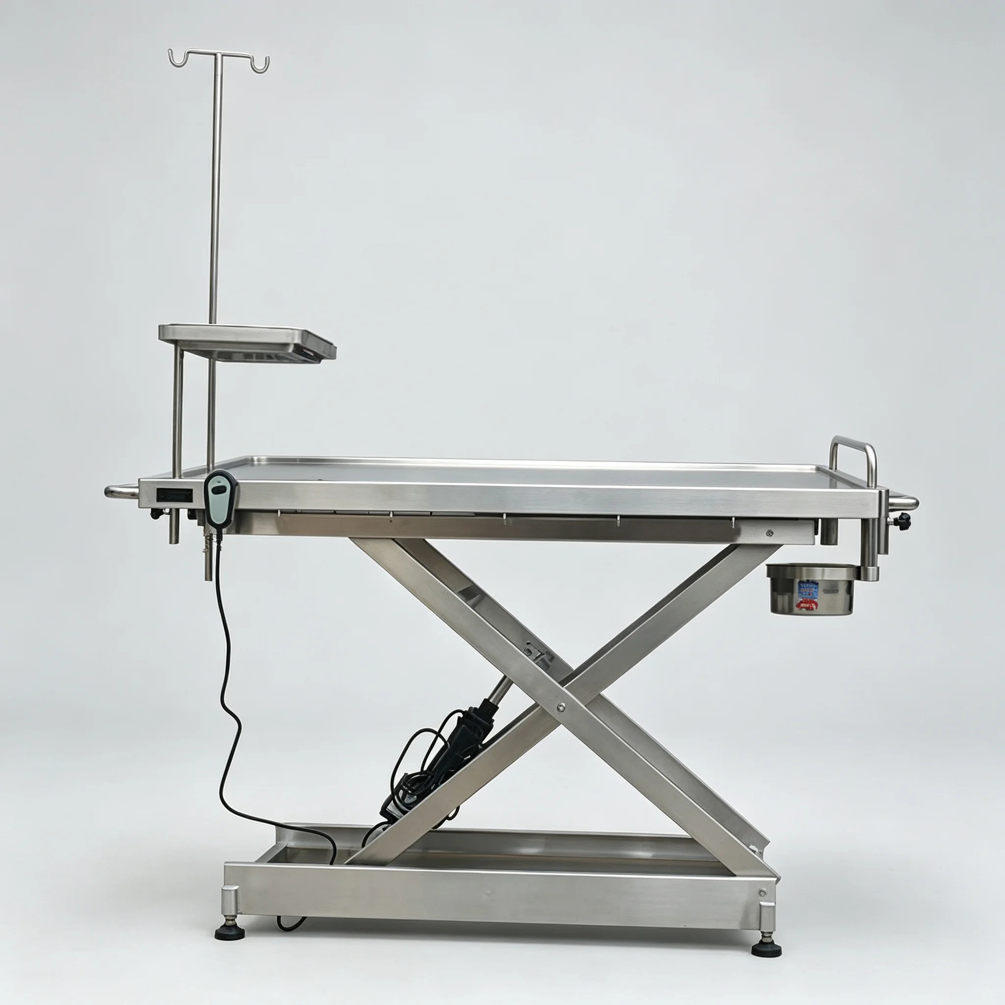 Heavy Duty Veterinary Surgery Table Electric Lift Pet Operating Table 304 Stainless Steel Animal Clinic Equipment with Tray