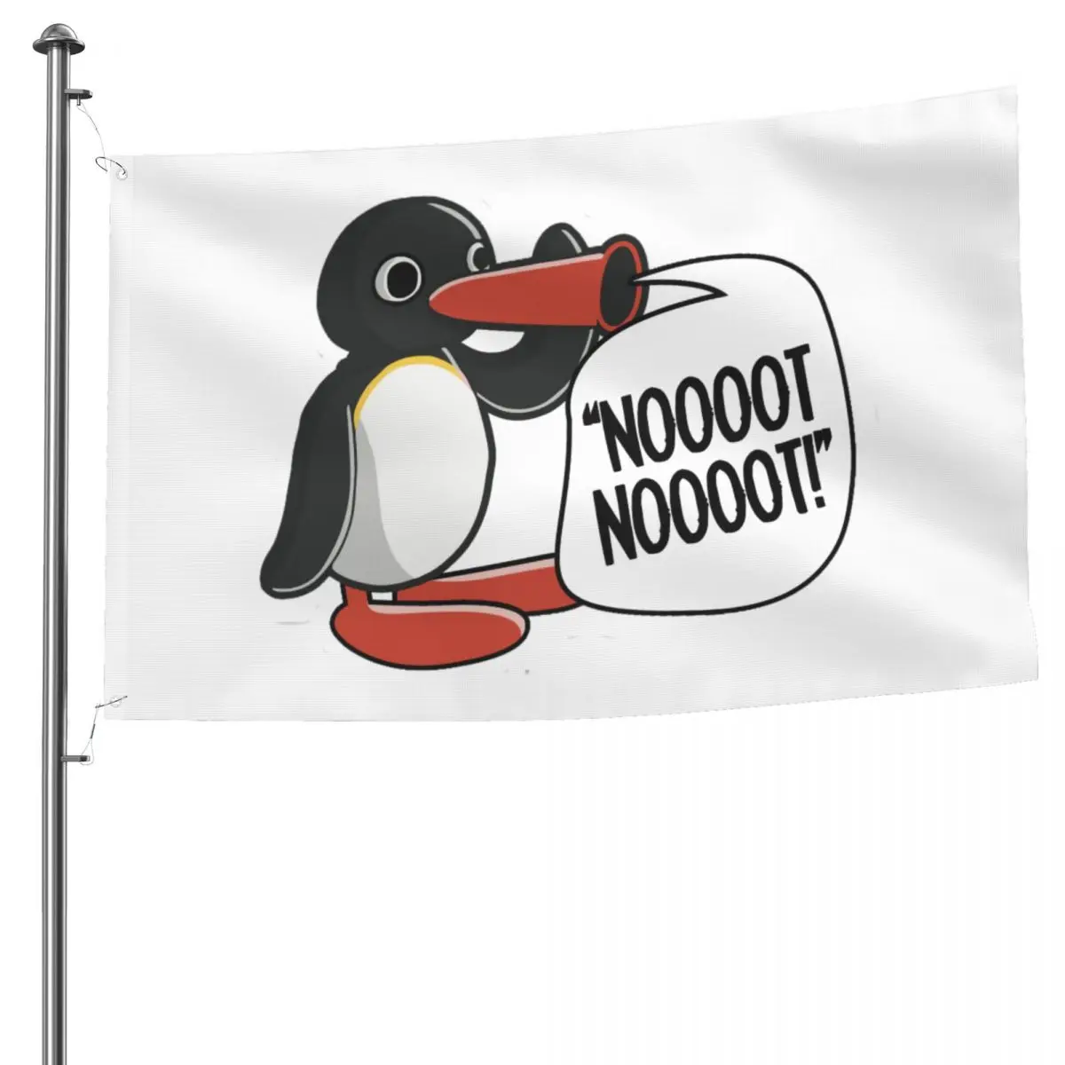 

Fashion Pingu Pinga Penguin Flag Room Decoration Big Size 5x8ft 150x240cm Banner for Decor