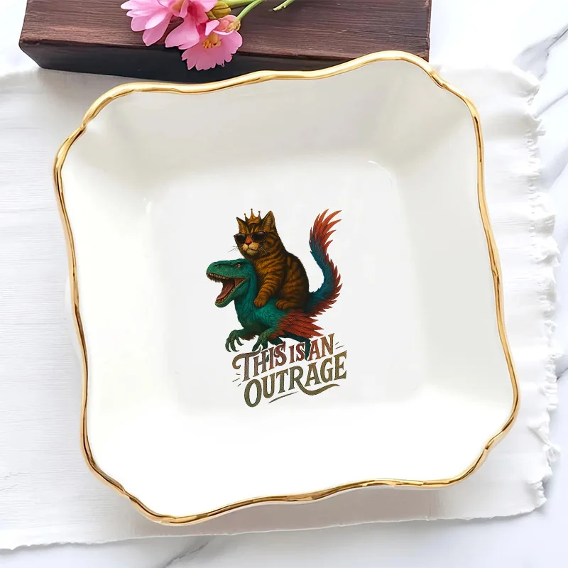 1pc Dungeon Crawler Carl Vintage Jewelry Plate & Ring Holder - Fantasy Trinket Tray for Wedding, Bridal Shower Gift, Anniversary