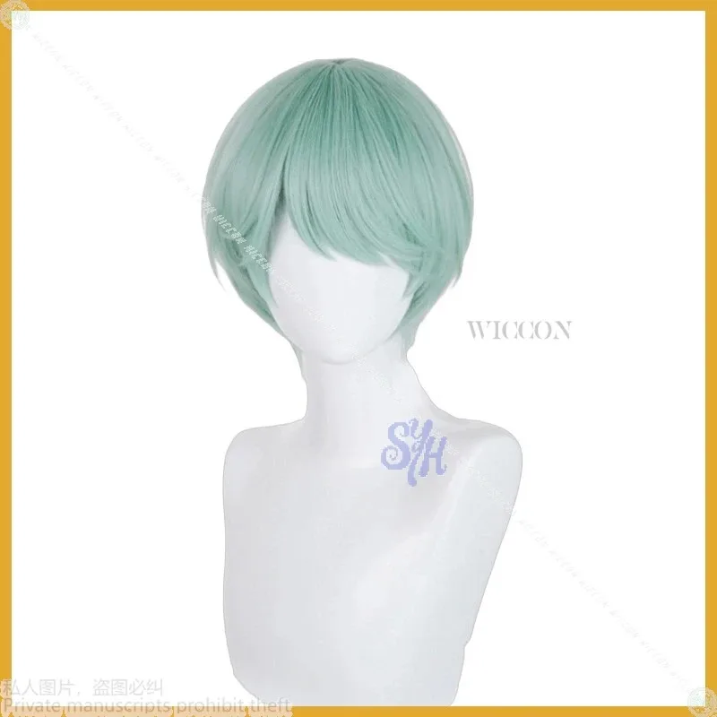 Bebé Saja niños Cosplay Anime película Kpop disfraz de demonio Color menta pelucas cortas Jirai Kei Boy Y2K moda sombrero amarillo Halloween Cospl