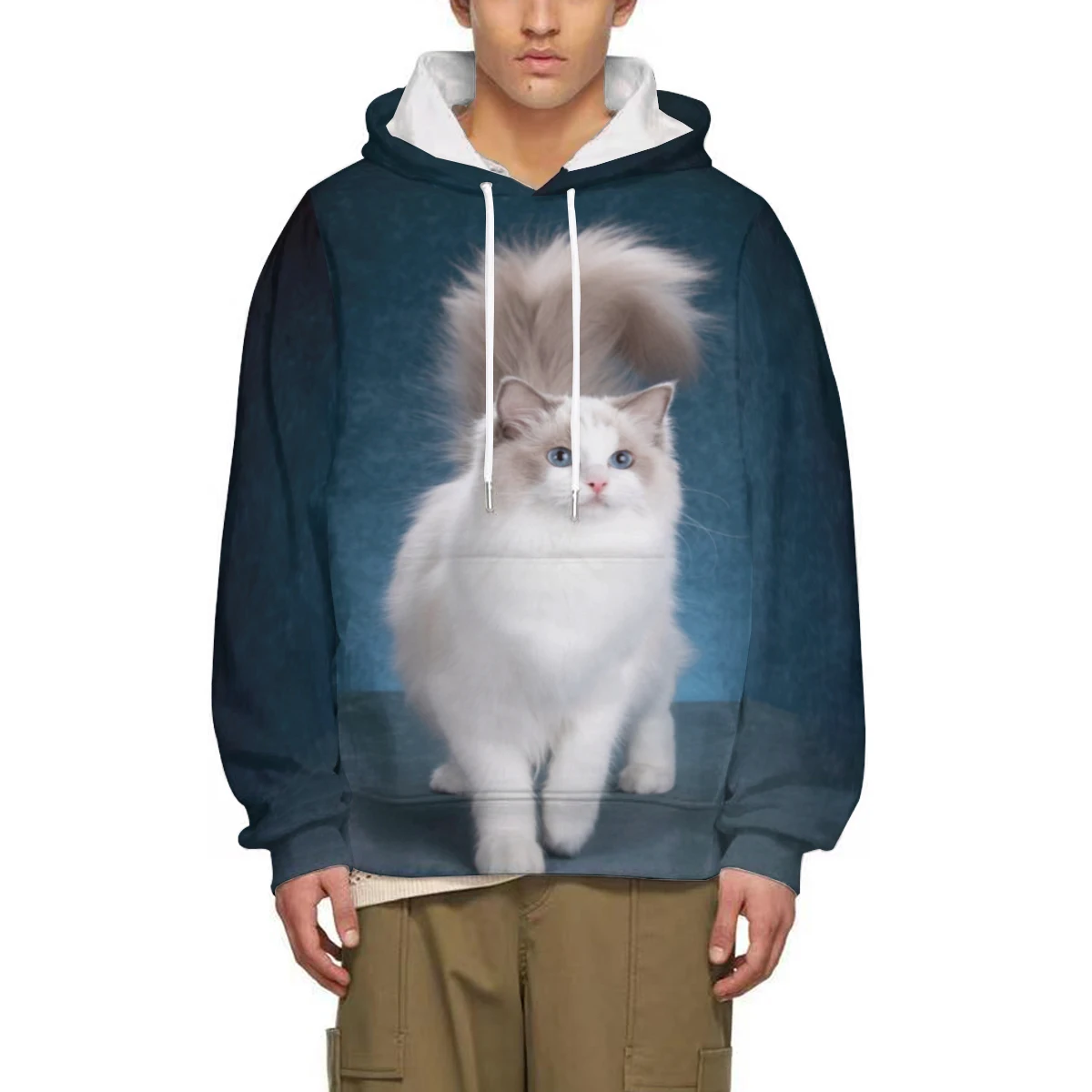 

Fashion Cute Pet Cat 3D Printing Hoodie Men Casual Sweatshirt Harajuku Streetwear Long Sleeve Pullover