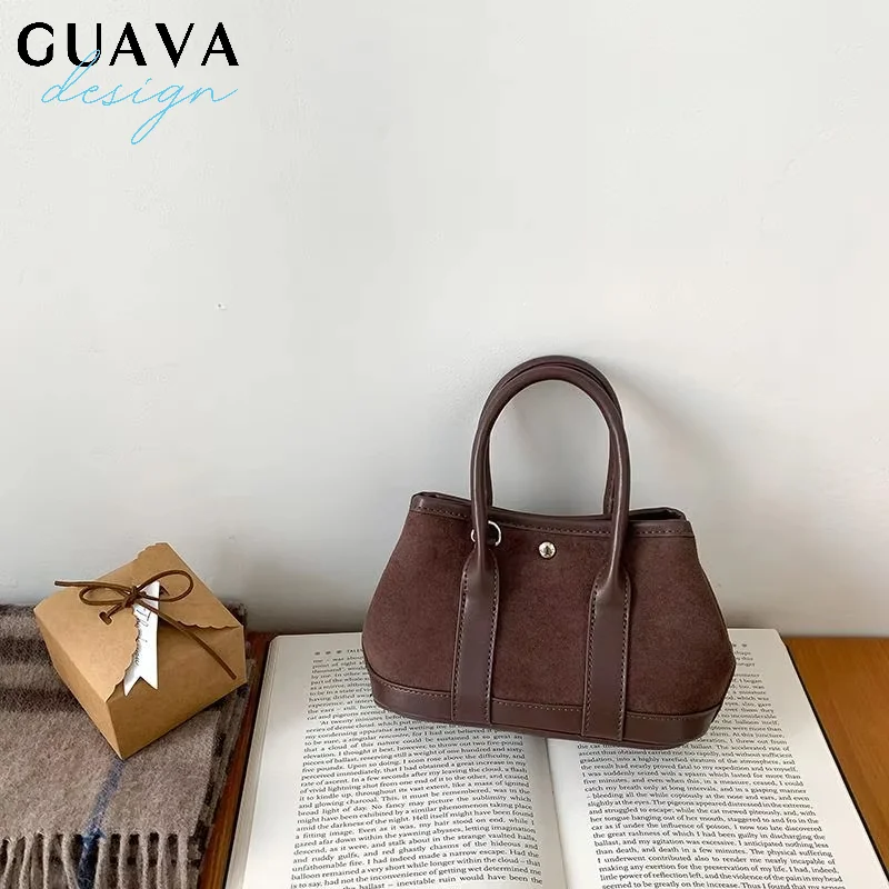 

Hot Selling Autumn/winter New High-quality Women Bags Fashionable Temperament Suede Single Shoulder Handbag Simple Shoulder Bag