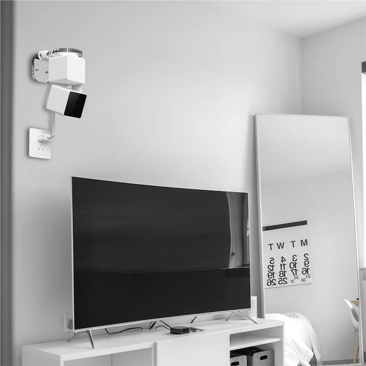 Multifunctional Mount Stand Portable Camera Wall Mount Holder for Blink Mini Pan Wyze Cam V2 WYZE Cam Pan V3 Transparent image 5
