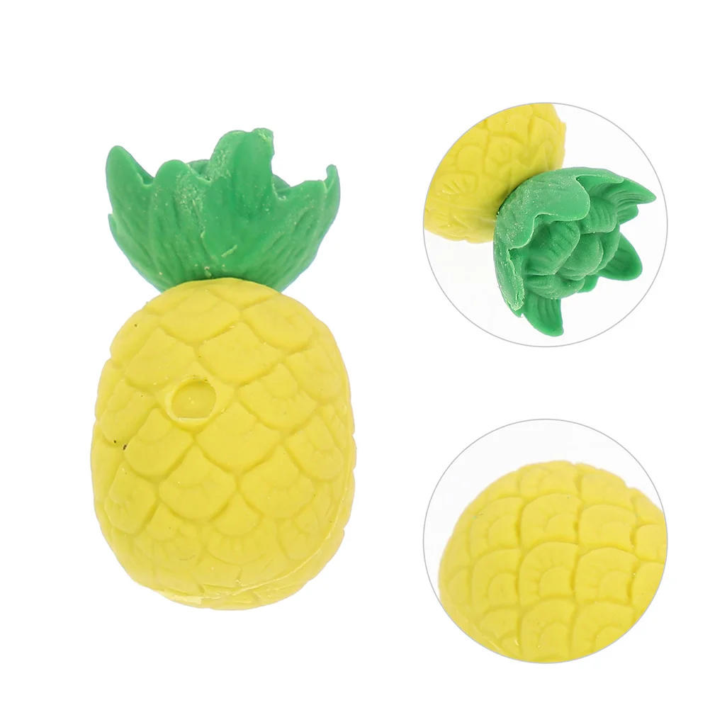 

40Pcs Pineapple Shaped Pencil Erasers Mini Erasers for School Supplies Portable Multi-Function Accessories
