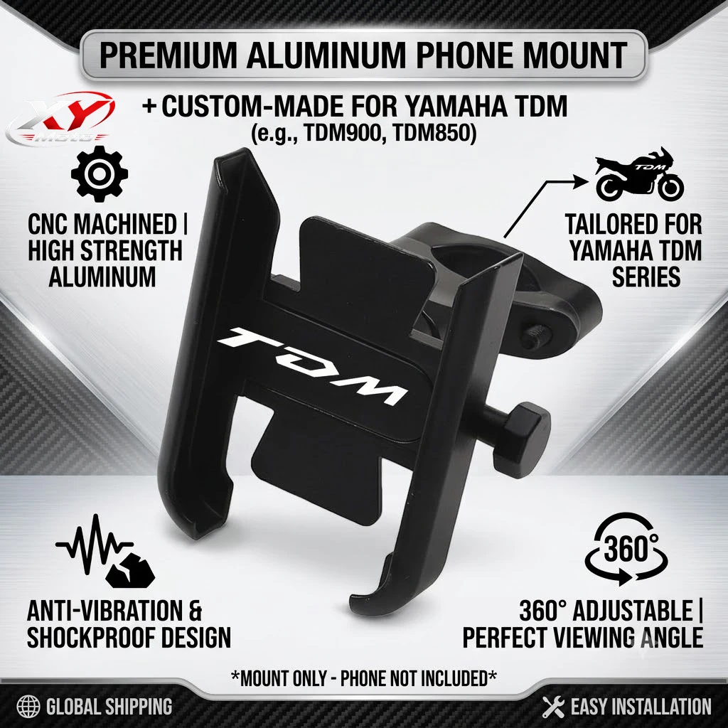 Motorcycle Handlebar Mobile Phone Holder GPS Stand Bracket With LOGO For YAMAHA TDM900 TDM 900 2004-2014 2013 2012 2011