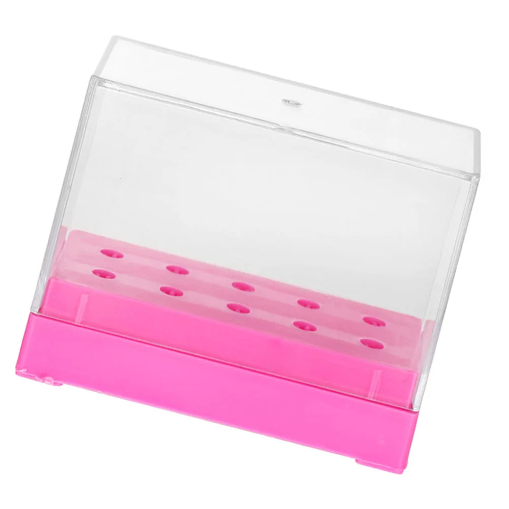 

Nail Drill Bits Storage Box 24 Grids Premium Plastic Manicure Grinding Head Organizer for Salon Home Use Nail Art Training