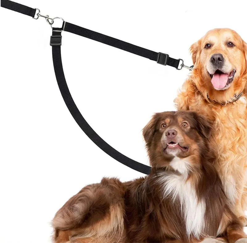Nylon-Hundeleine, bunte Zugleine, abnehmbare Doppel-Hundeleine für zwei Hunde, Nylon-Doppelleinen-Set für 2 Hunde – Detail 6