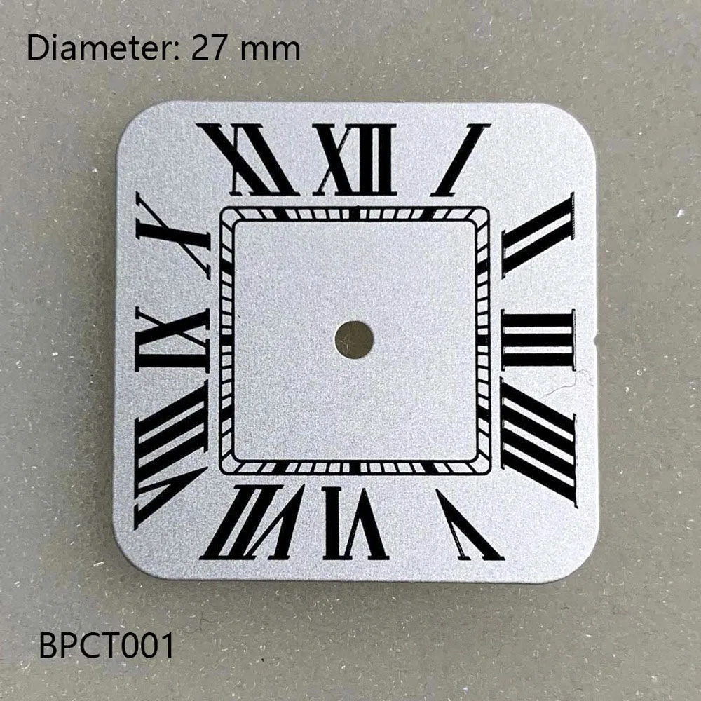 27mm S Logo NH35 Dial Ice Blue White Brown Roman Square Dial for NH35 Automatic Movement Santo S Dial NH35 WSSA0018 WatchMods
