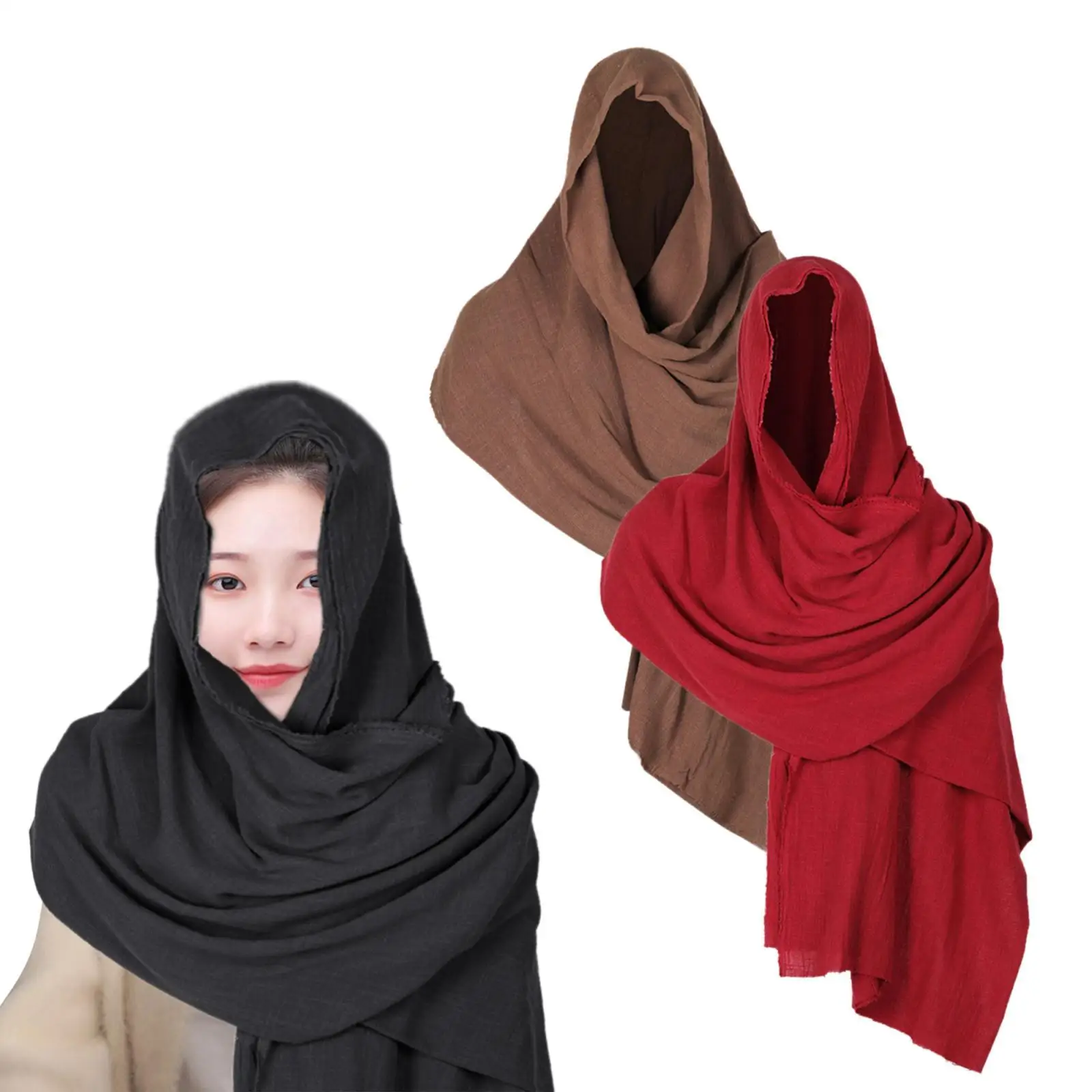 

Retro Style Medieval Hooded Cloak Cowl Photo Props Gothic Horror Punk Decoration