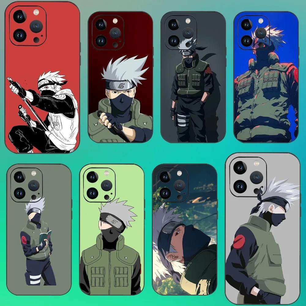 

N-Naruto Kakashi Phone Case For Iphone 16 15 11 13 14 Pro Max 7 8 Plus X Xr Xs Max 12mini Cover Case