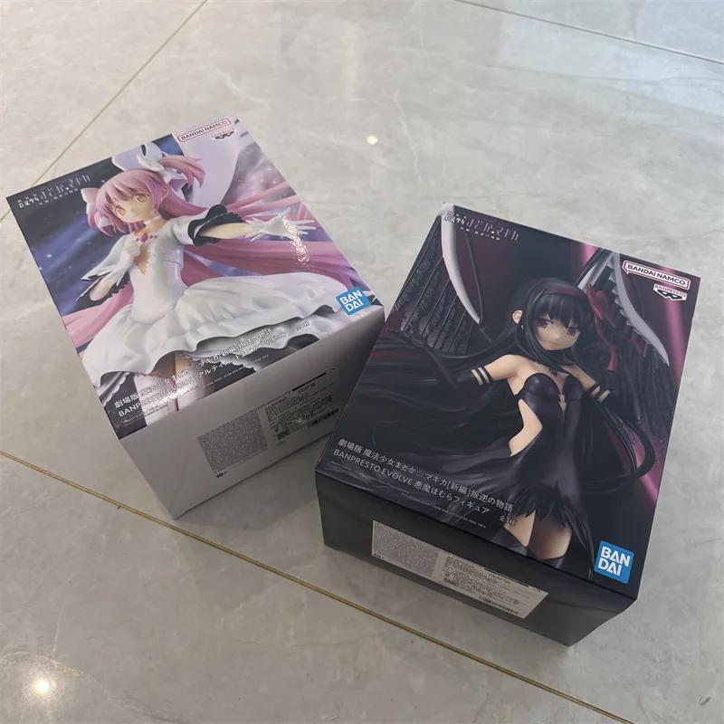 Genuino Bandai Banpresto Akemi Homura Madoka Kaname figura de acción juguete Anime Evolve Puella Magi Madoka Magica la muñeca rebelión