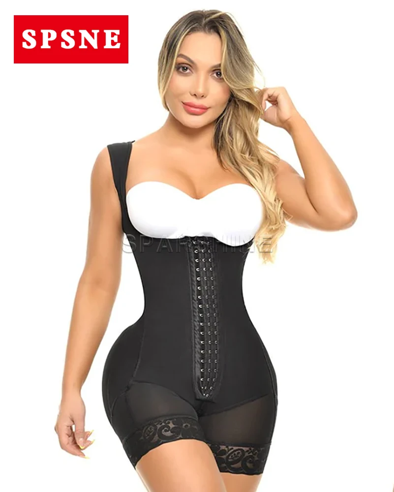 

Faja Corta De Compresión Media Adjustable Shoulder Strap For Hip Lifting And Slim Waist Open Chest Sleeveless Bodysuit