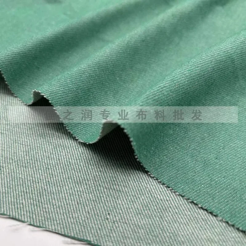 Thin Colour Washing Denim Fabric By The Meter for Needlework Clothes Shirt Pants Bag Diy Sewing Jeans Cloth Soft  Black Green