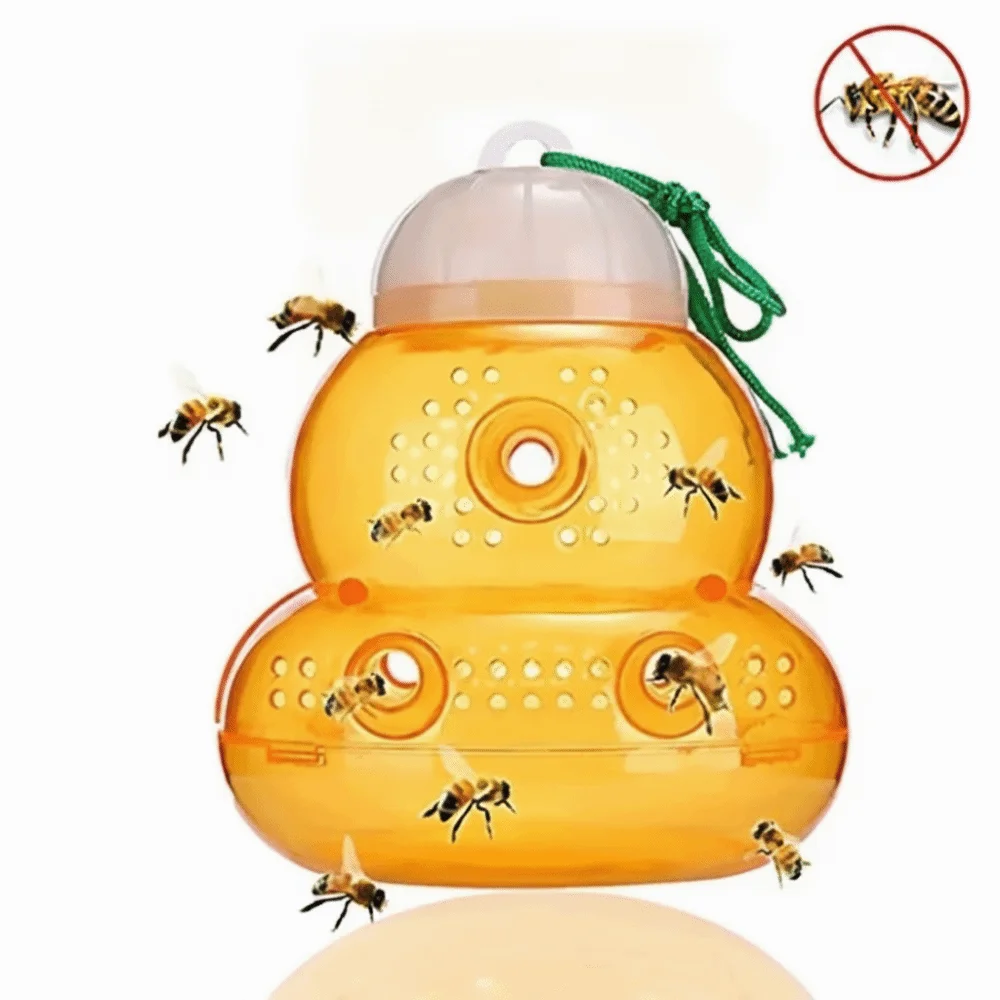 Reusable Outdoor Wasp Trap Non-toxic Multi-hole Design Wasp Catcher Hanging Type Portable Outdoor Insect Trap Farm Yard