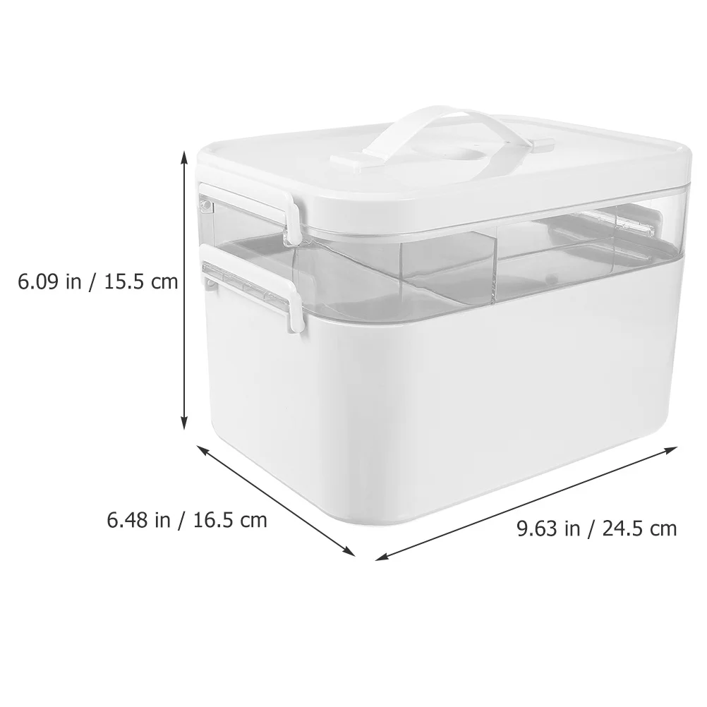 

Household Medicine Box Large Capacity Tiered Handheld Portable Storage Case Multi-Function Medicine Organizer Travel First Aid