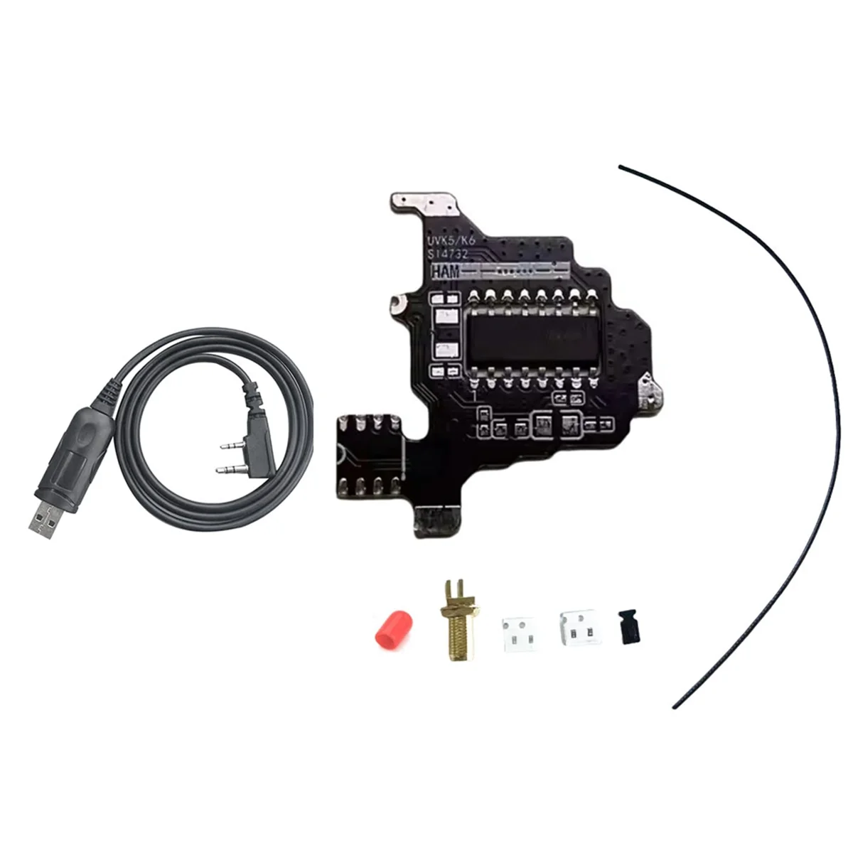 

For K5/K6 SI4732 Module+USB Programming Cable Shortwave Intercom Modification Module Dual Antenna Solution