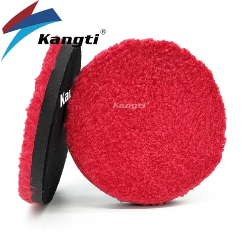 Kangti 고속 마감 극세사 연마 버핑 패드 디스크 키트, DA/RO 자동차 광택기, 3 인치, 4 인치, 5 인치, 6 인치, 7 인치