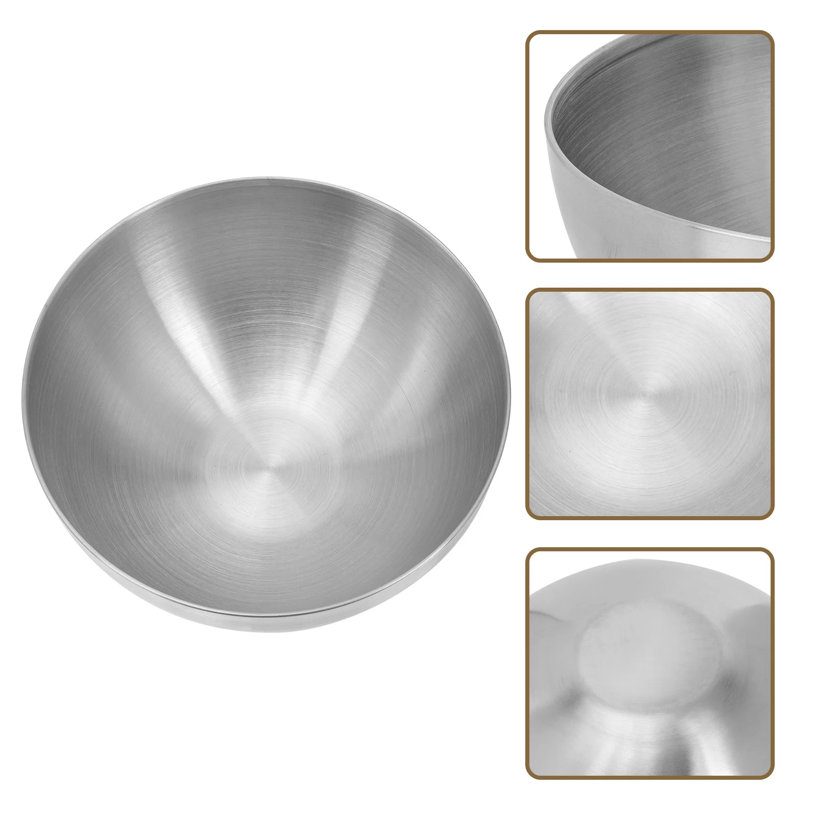 

Stainless Steel Salad Bowl 304 Thickened Multi-Function Kitchen Gadget For Fruit Dessert Snack Storage Serving Soup Rice