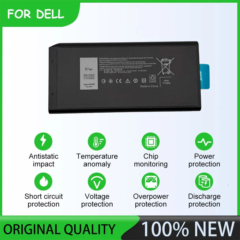X8VWF 9000mAh Laptop Battery X8VWF DKNKD CJ2K1 4XKN5 For Dell Latitude Rugged Extreme 5404 5414 E5404 E7404 7404 7414 P45G P46G