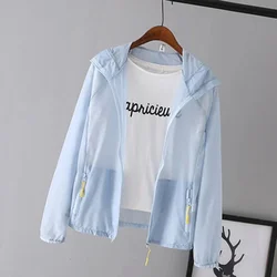 2024 New Women Jacket Spring Summer Thin Coat Oversized Women's Zipper Hooded Outwear Casual Loose Female Windbreaker