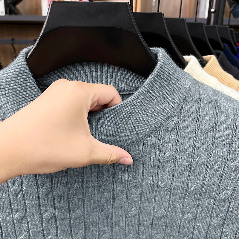Neuer Winter-Pullover der Modemarke aus Samt, warm und bequem, Herrenbekleidung, Original-Welpen-Stickerei, koreanische Version, Pullover – Detail 8