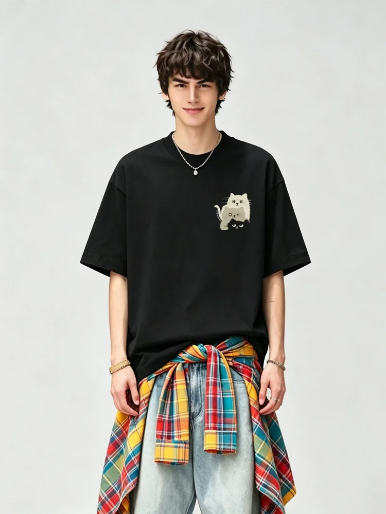 FOG X 11EZAT Streetwear Crew-Neck Short-Sleeve T-Shirt Cat Graphic Small Logo Detail Spring/Summer 2026 Collaboration