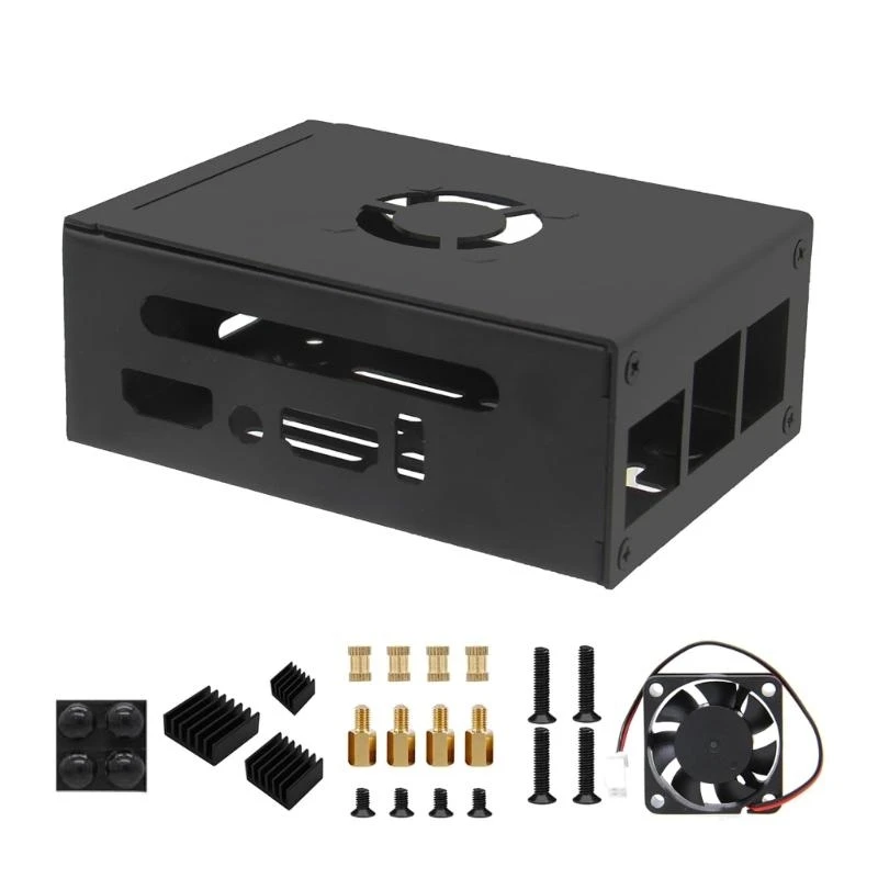 

L4MD Metal Enclosure For Orange 5 (N515) Easy Installation And Access To Ports with Cooling Fan And Aluminum Heatsink