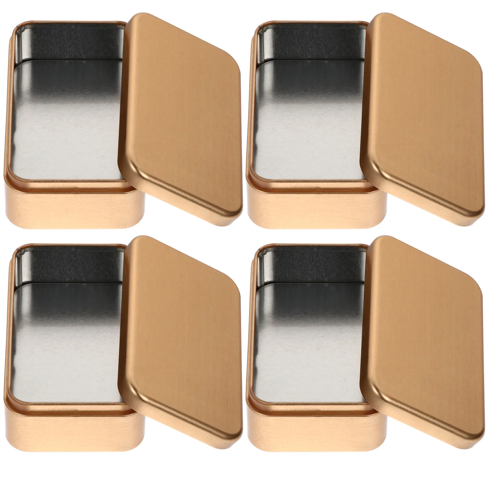 

4 Pcs Gift Packaging Box Tinplate Box Candy Tinplate Box Empty Tinplate Container Mini Storage Box Biscuit Favor Party Supplies