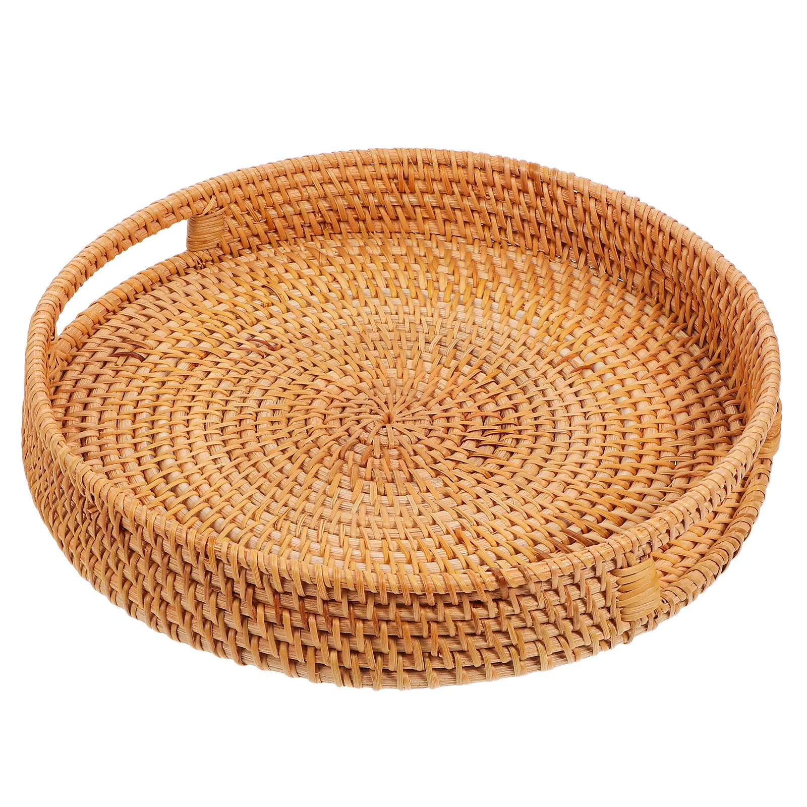 Nampan Rotan Bulat 14-Inci, Ke - Rattan Tray Handle ulasan dan harga