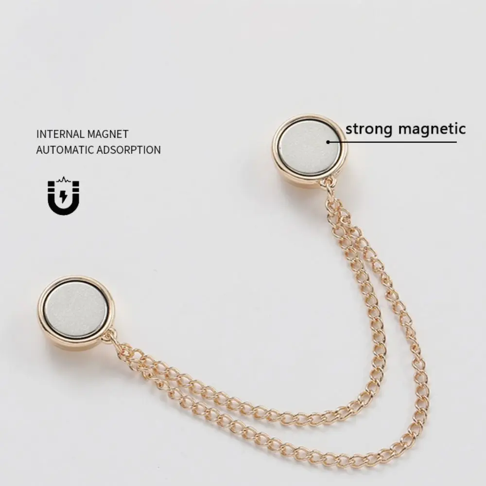 New Strong Magnetic Brooch Leg Fixed Clip Magnetic Suction Seamless Buckle Chain Brooch Buckle Silk Scarf Fastening Buckle