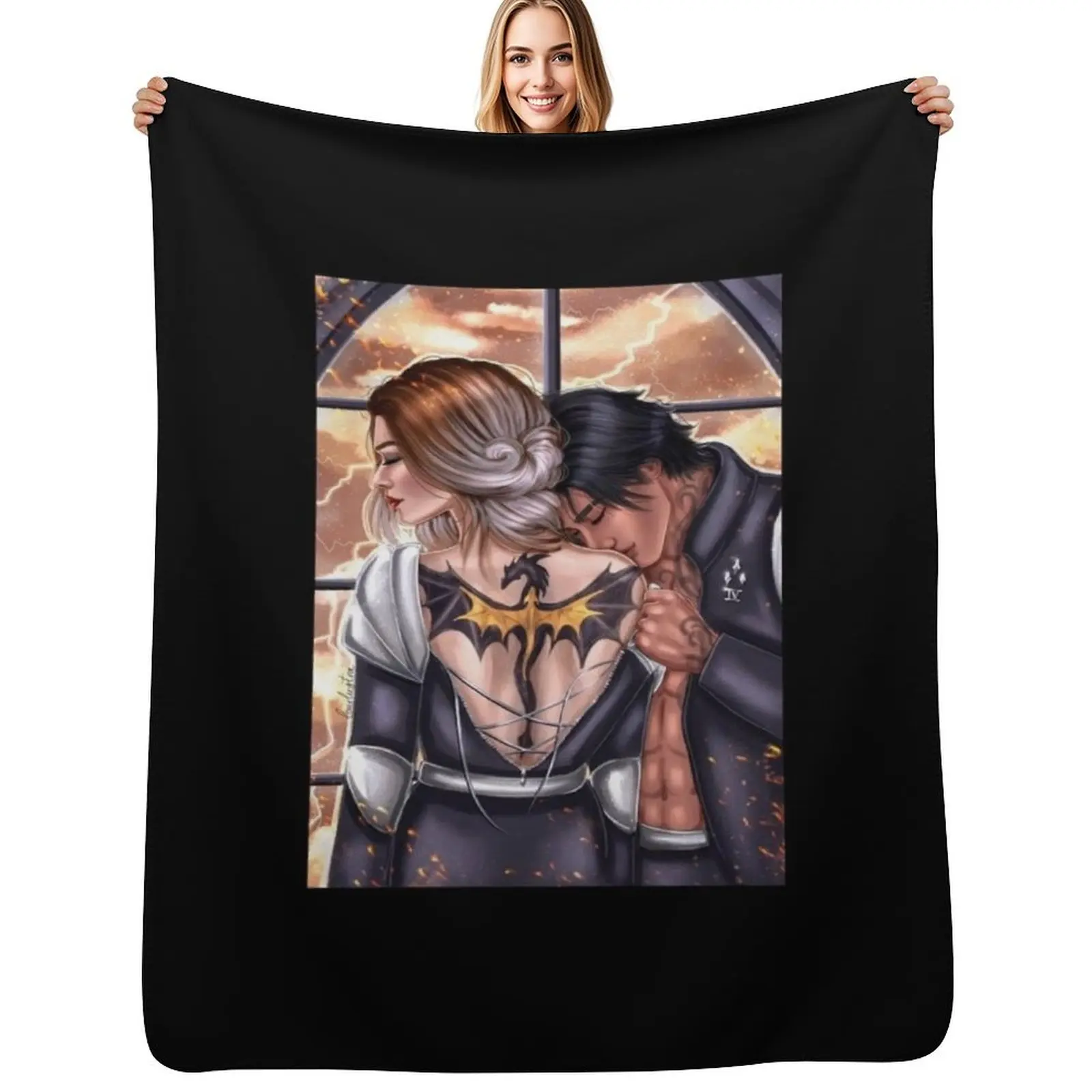 

xaden riorson painting Throw Blanket Color Fast Cozy Throw Blanket