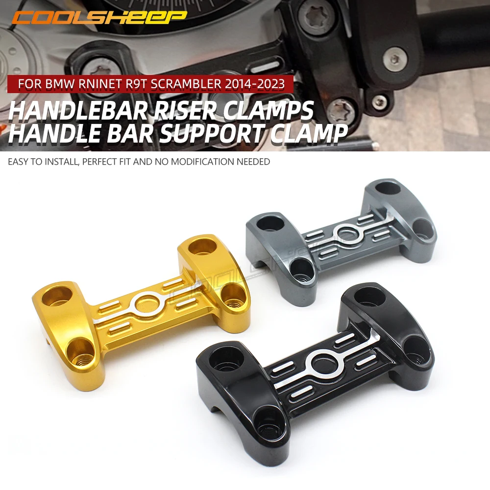 

Handlebar Riser Clamps For BMW R NINE T R NINET R9T R 9 T 9T Pure Scrambler 2014-2023 Motocycle Handle Bar Support Top Cover