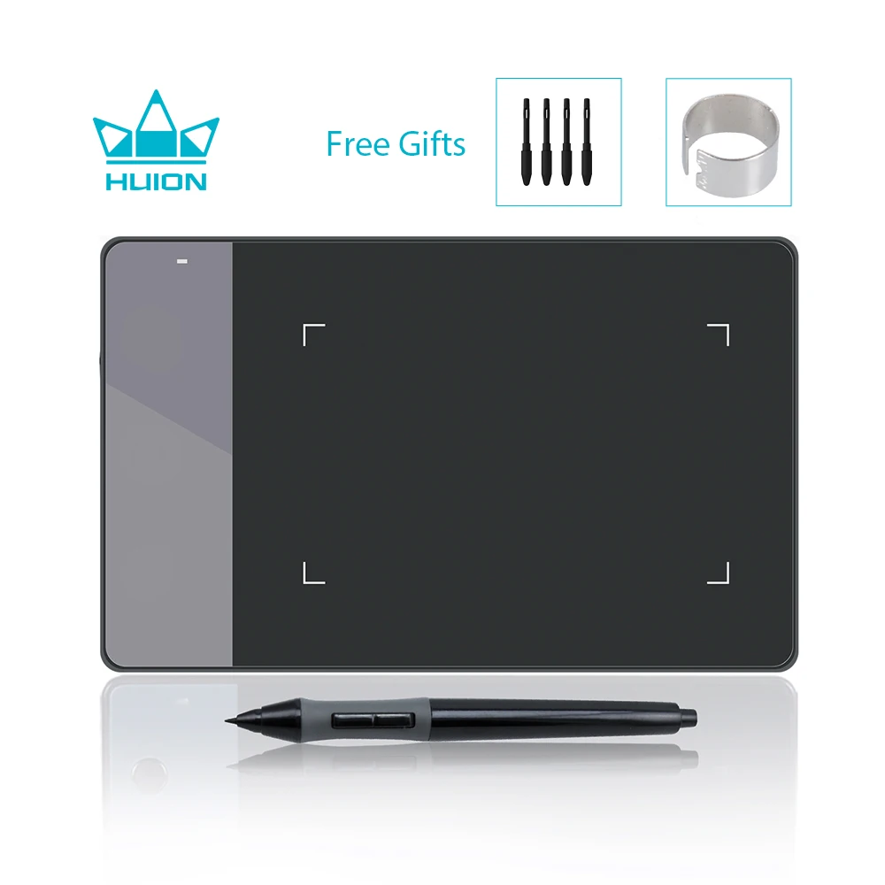 Tablet graficzny HUION 420 4x2 Cal Mini podpis Tablet graficzny z cyfrową stalówką zastępczą rysikiem dla początkujących artystów