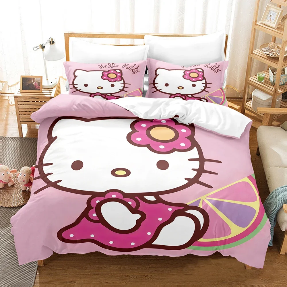 Christmas Bedding Sets Comforter Hello Kitty Kawaii Australia /Europe/USA Full Queen King Size Quilt Duvet Cover Pillow Cases