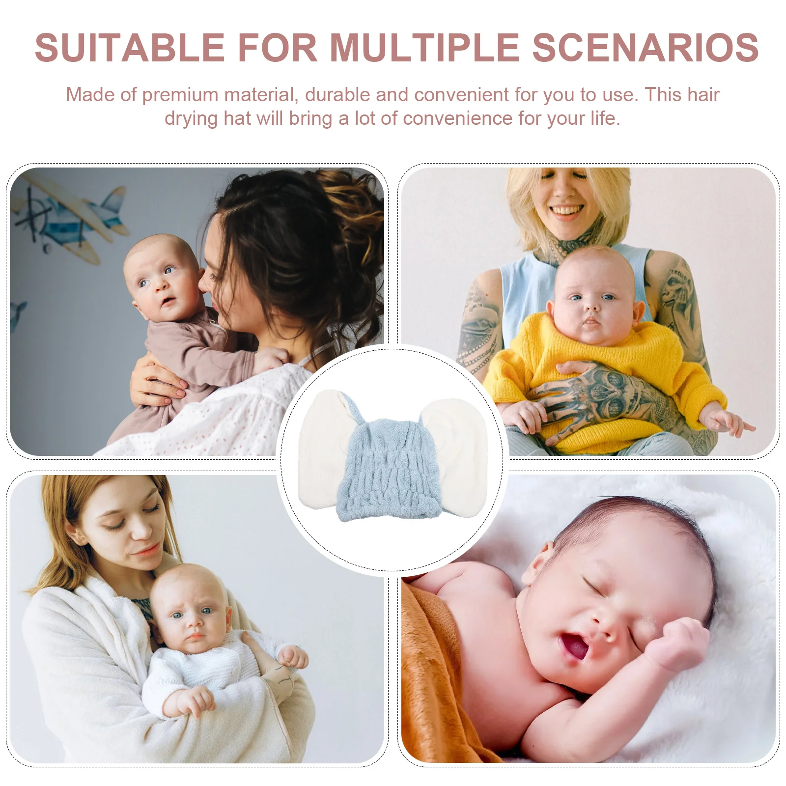 

2 шт., водопоглощающие полотенца для волос, мягкие удобные шапочки для сушки волос, быстрые шапочки для домашнего спортзала, путешествий