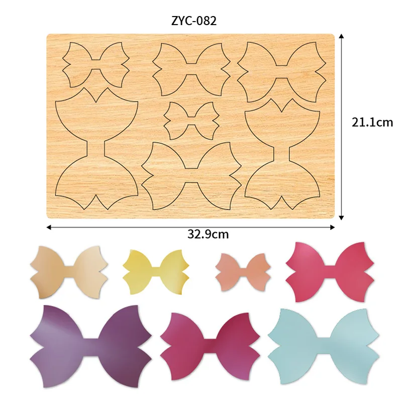 Bow Tail Wooden Cutting Molds, Suitable for Use in Die-Cutting Machines, ZYC-082