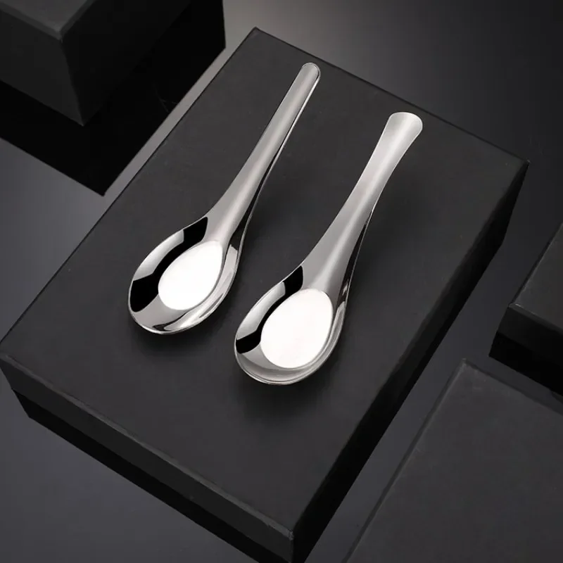 Stainless Steel Soup Spoon, Large Capacity, Silver Mirror Polished, Rice  Kitchen Tableware