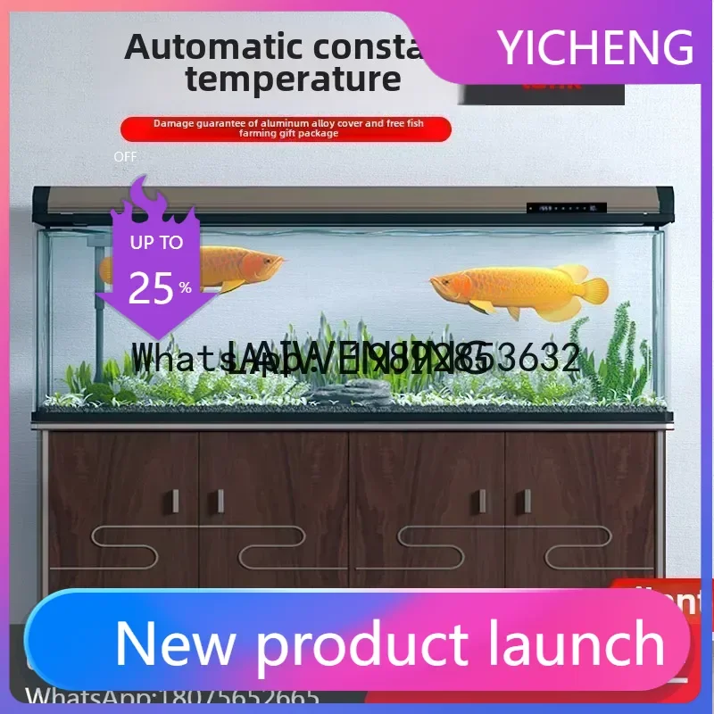 

Аквариум от пола до потолка с нижним шкафом, экологичный, безводный, из ультрабелого стекла