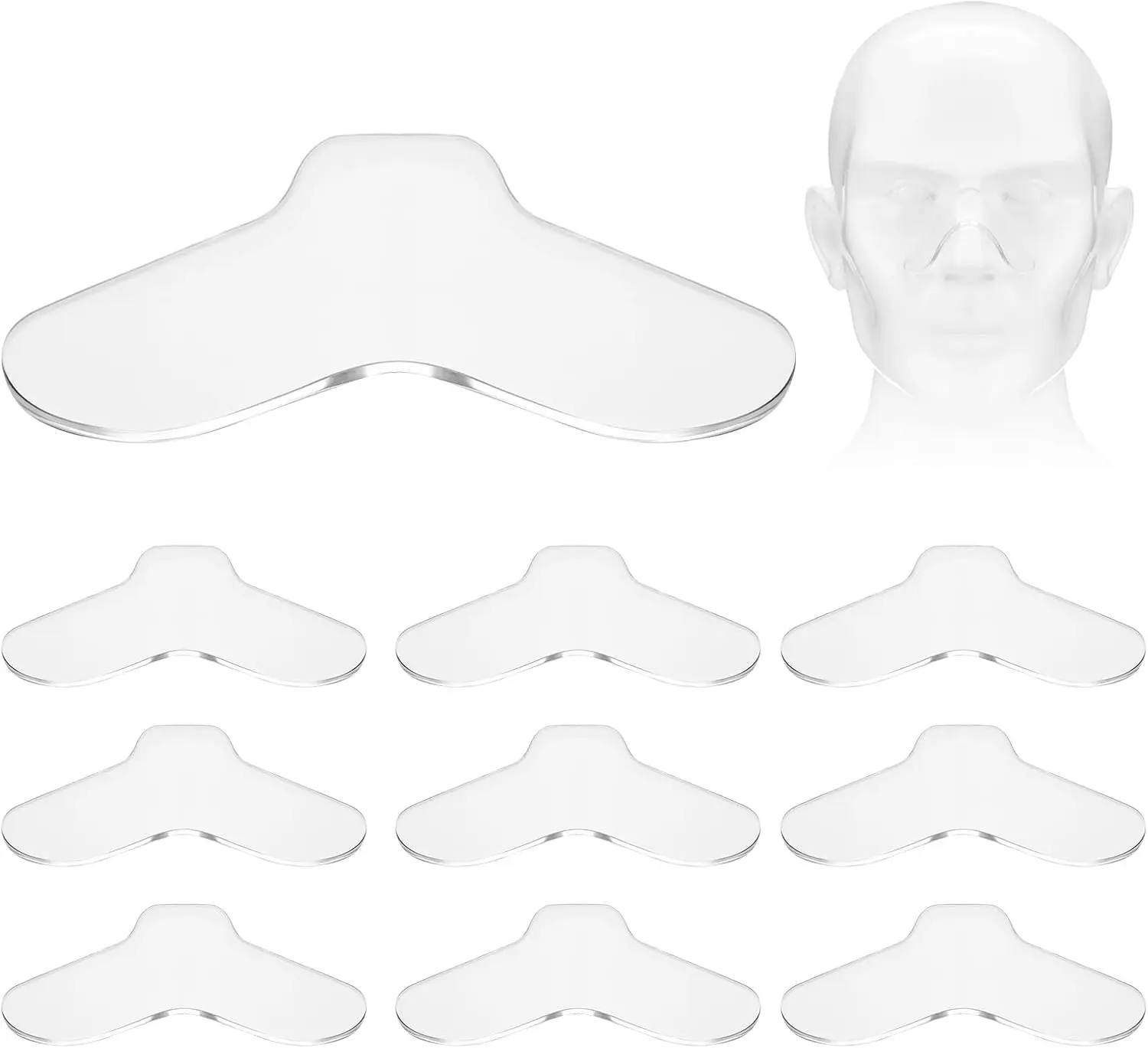Cpap Mask Nose Pads Cpap Nose Pads Sleep Apnea Mask Gel Pads Full Face Mask Pads Cpap Nose Pad Protection Pads——Leak-Proof, Comfortable, Prevents Red Marks (Pack of 10)