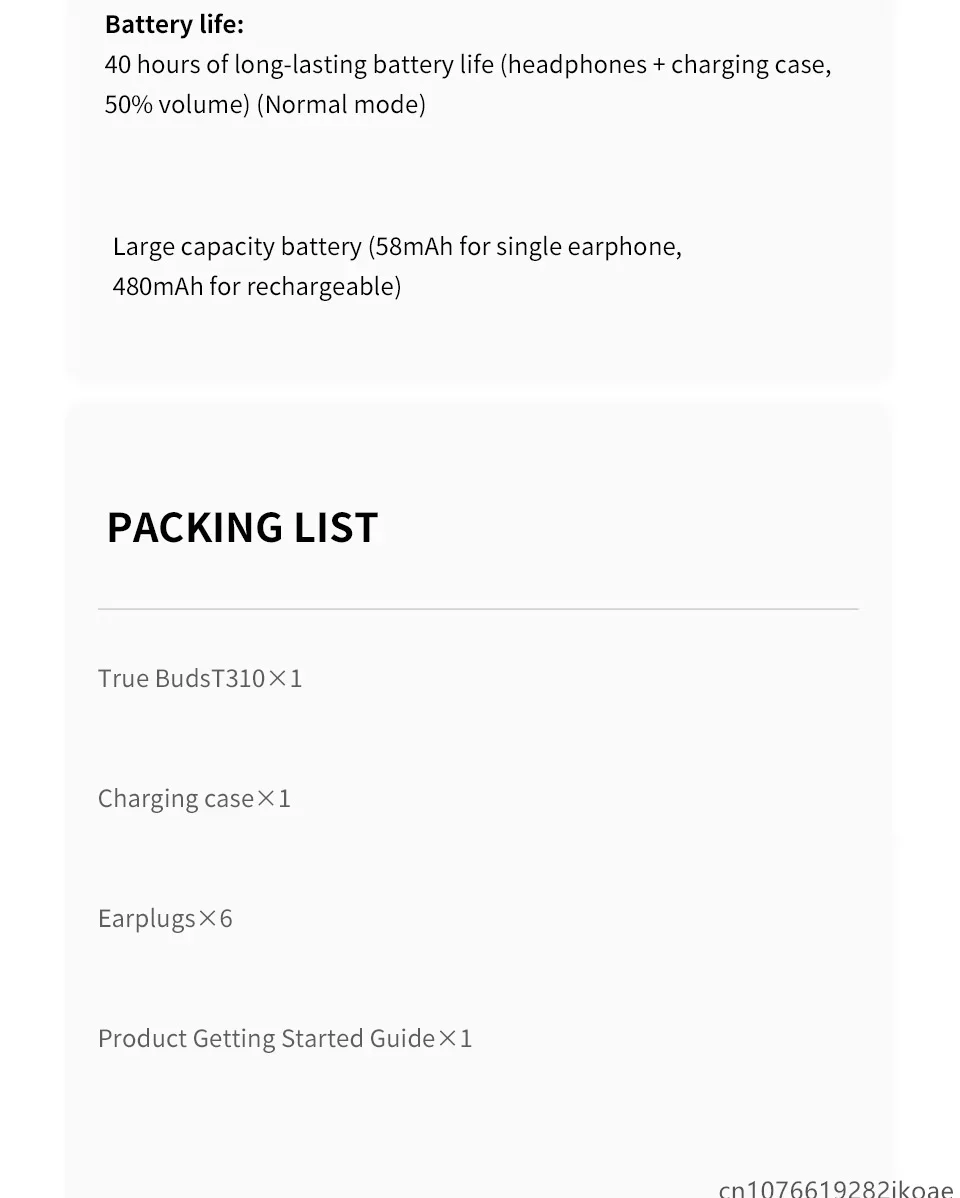realme Buds T310-Kopfhörer, 46 dB, aktive Geräuschunterdrückung, kabellose HiFi-Kopfhörer, Bluetooth 5.4, Spiel-Musik-Headset, lange Standby-Zeit – Detail 23