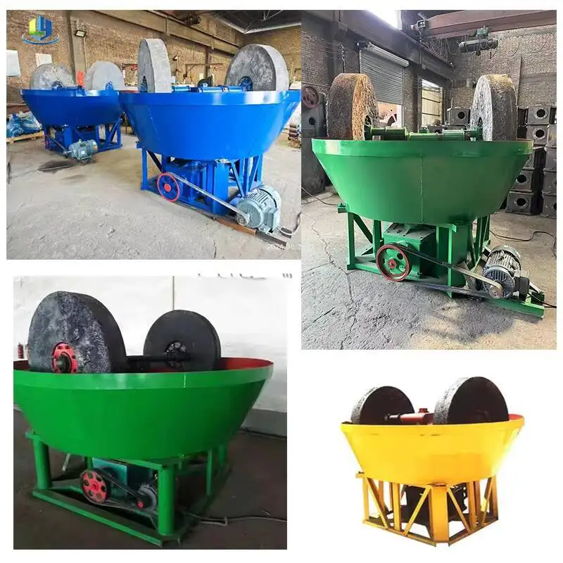 

New Type Double Wheels 1500 Mining Hinery Gold Milling Hine Wet Pan Grinding Mill