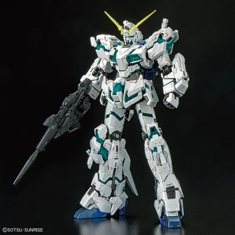 Bandai Original RG THE GUNDAM BASE LIMITED RX-0 UNICORN GUNDAM FINAL BATTLE VER. SPECJALNA POWŁOKA Anime Action Figure Assembly