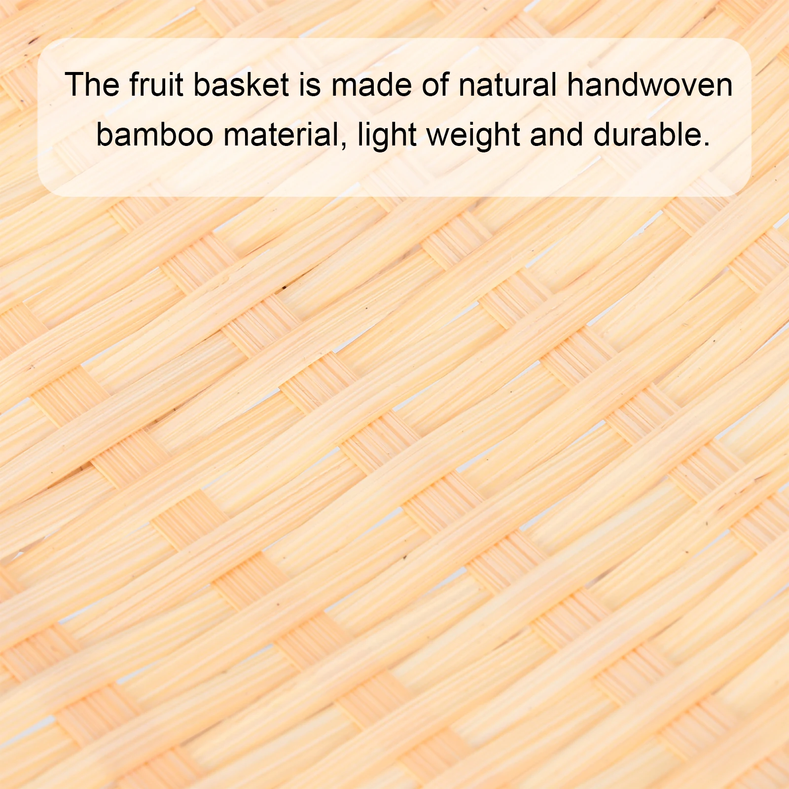 

Double-Deck Snack Stand Handmade Woven Bamboo Fruit Basket Lightweight Storage Container For Pastries Rolls Vegetables